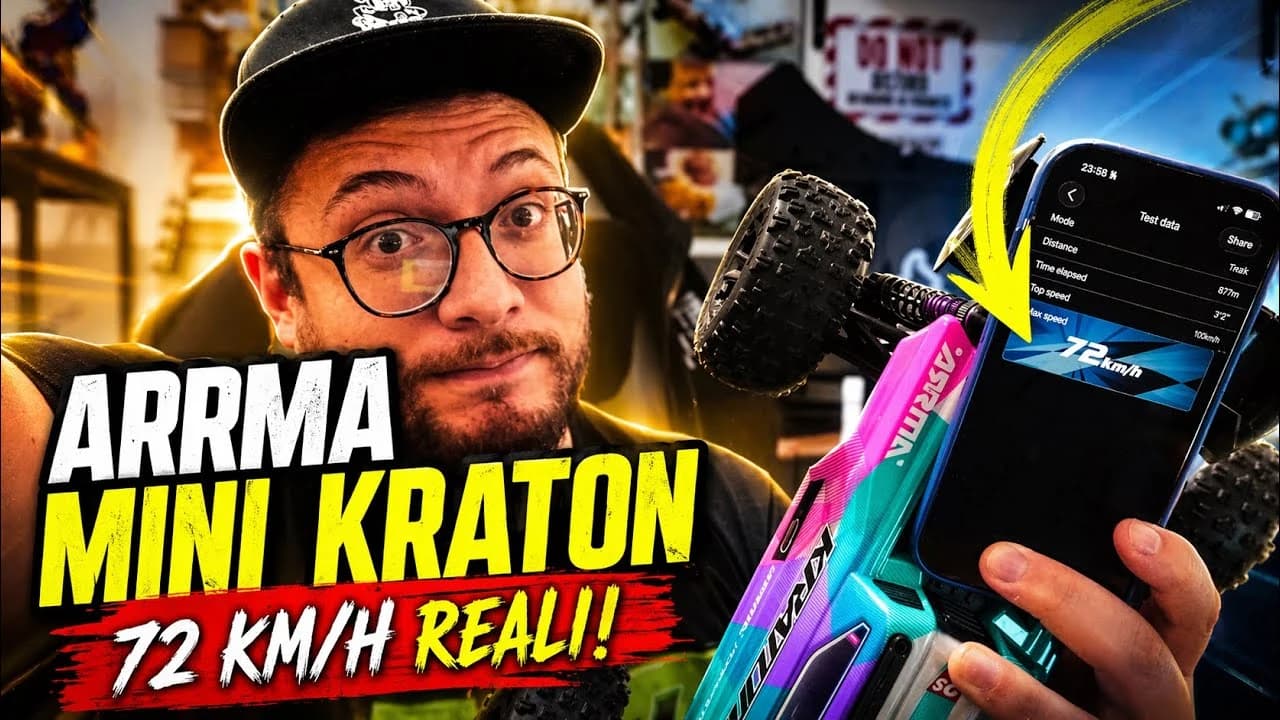 ARRMA Mini Kraton 3S: cosa misurano davvero i 54 e i 72 km/h del test GPS